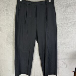 J Crew Pants Womens 8 Black Essential Wide Leg Pant Pockets Viscose‎